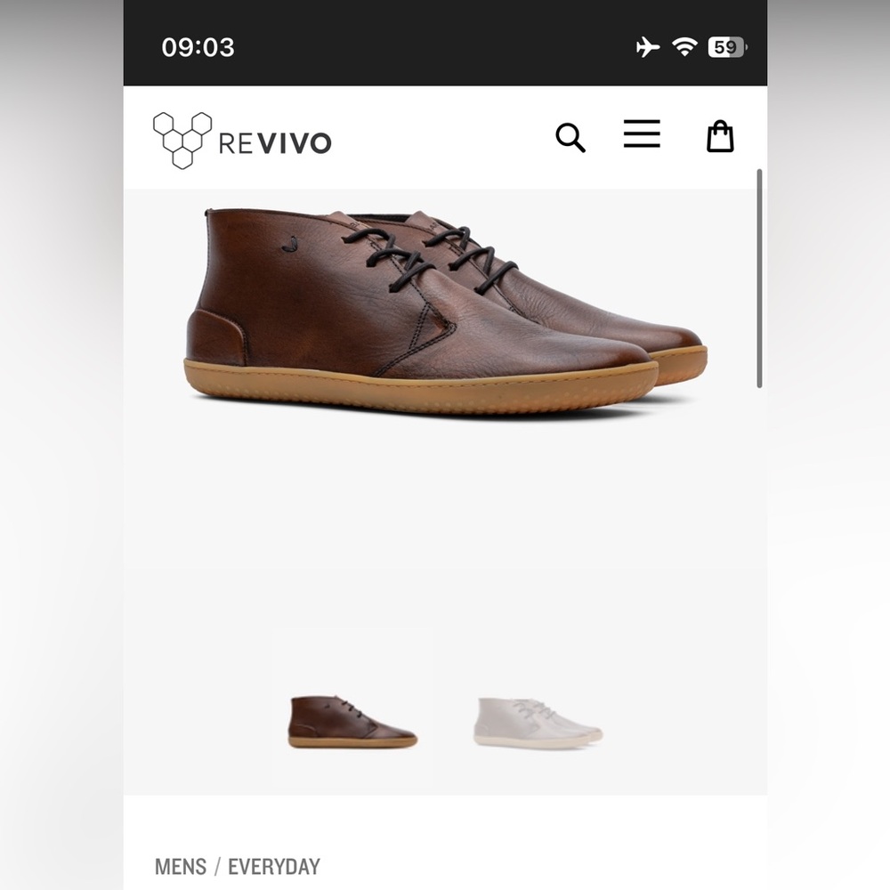 Vivo Men's Brown Leather Shoes